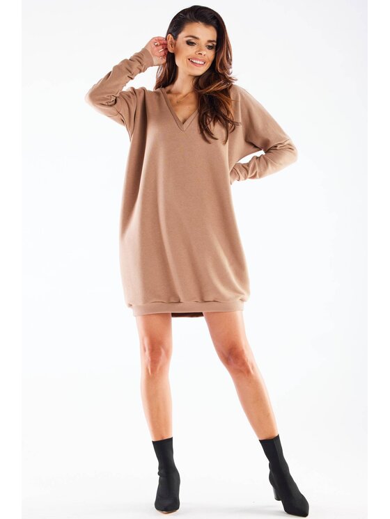 Infinite You Infinite You Vestito di maglia M272 Beige Basic Fit