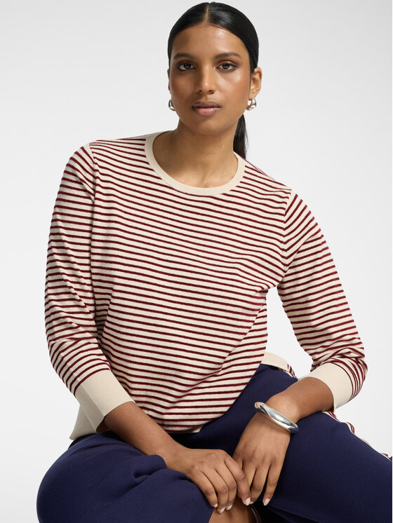 Elena Mirò Elena Mirò Sweter M052Z000814N0A1 Bordowy Regular Fit