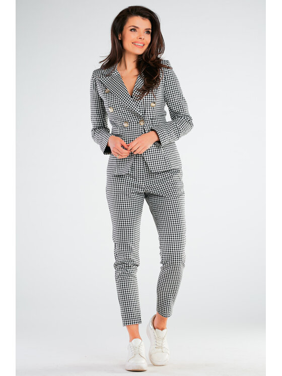 Awama Awama Spodnie damskie A440 Czarny Basic Fit