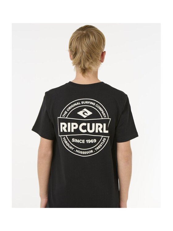 Rip Curl Rip Curl T-Shirt Staple Tee -Boy Czarny Standard Fit