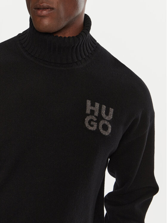 BOSS Boss Rollkragenpullover San Toby 50527327 Schwarz Relaxed Fit
