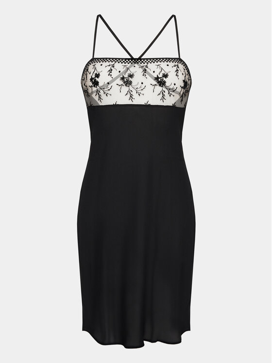 Passionata Passionata Koszula nocna Suzy P42TW5 Czarny Regular Fit