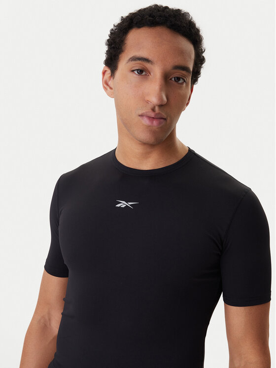 Reebok Reebok Športna majica RK25599CCM Črna Slim Fit