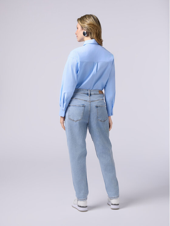 Oltre Oltre Jeans P543R008383N004 Turchese Boy Fit