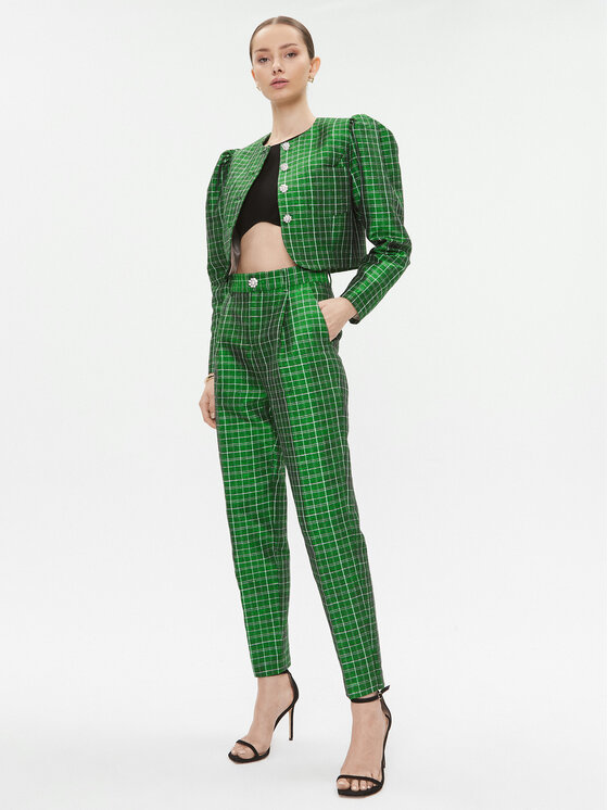 Custommade Custommade Spodnie materiałowe Pianora 999499547 Zielony Relaxed Fit