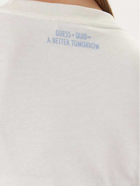 Guess Guess Tričko W6GP02 K2753 Écru Regular Fit