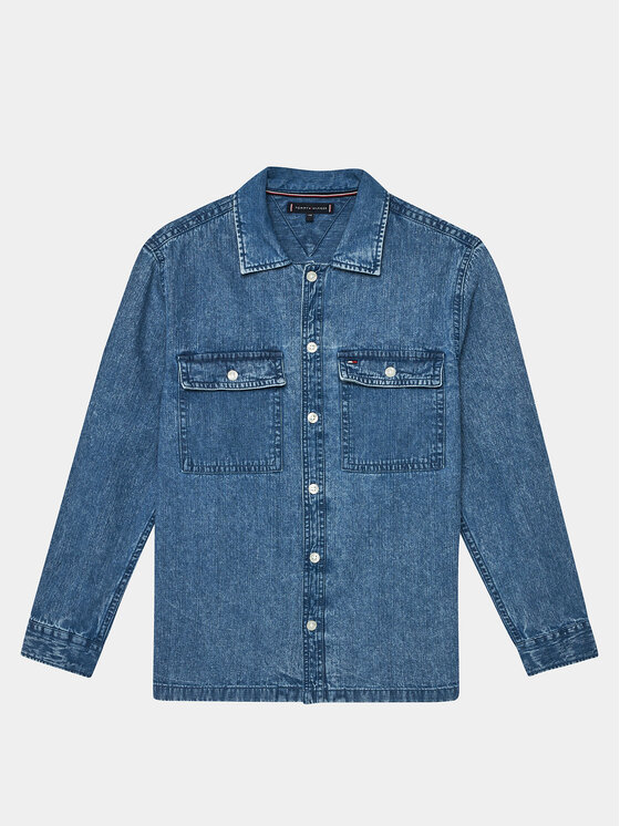Tommy Hilfiger džínsová košeľa Soft Denim Shirt L/S KB0KB08727 Modrá Regular Fit
