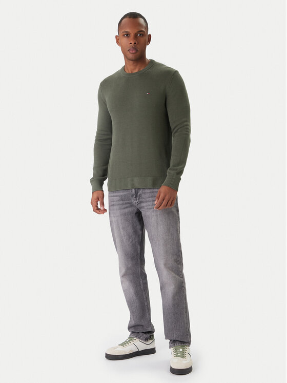 Tommy Jeans Tommy Jeans Džemper DM0DM21787 Zelena Regular Fit