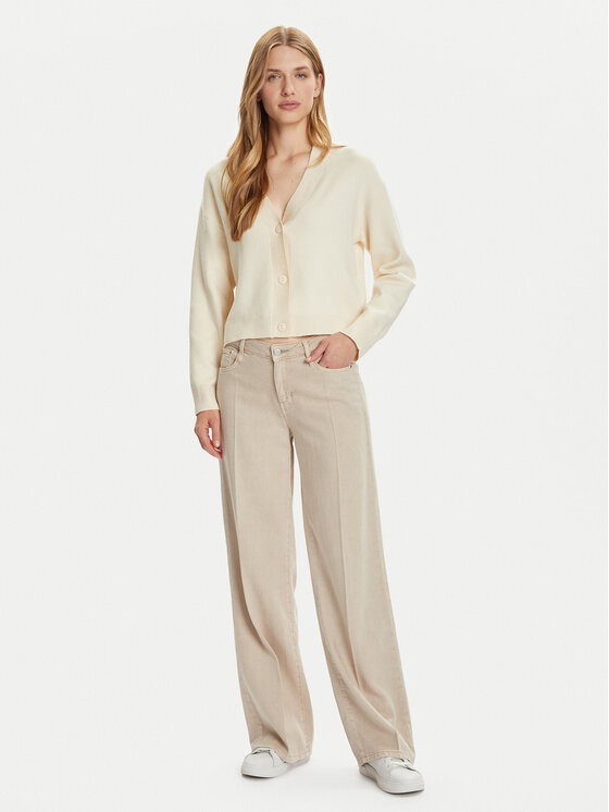 Vero Moda Vero Moda Kardigan Gold Art 10332210 Beżowy Regular Fit