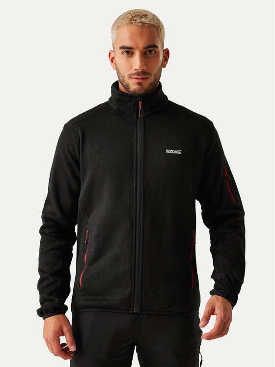 Regatta Fleecová mikina Newhill RMA554 Čierna Regular Fit