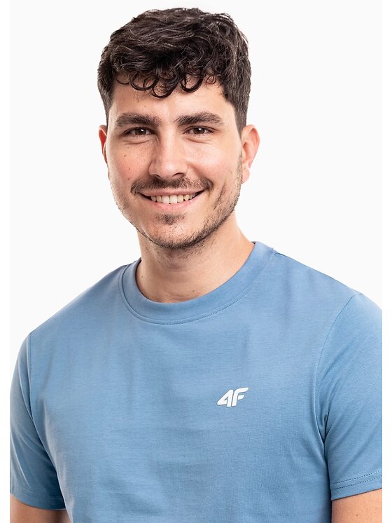 4F 4F T-shirt 4FWSS25TTSHM3096-32S Blu Regular Fit