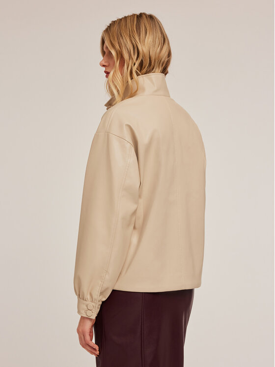 Motivi Motivi Giacca in similpelle R307W000123N002 Beige Regular Fit