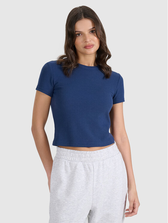 4F 4F T-Shirt MIDSHOP TEXTILE Tmavomodrá Slim Fit