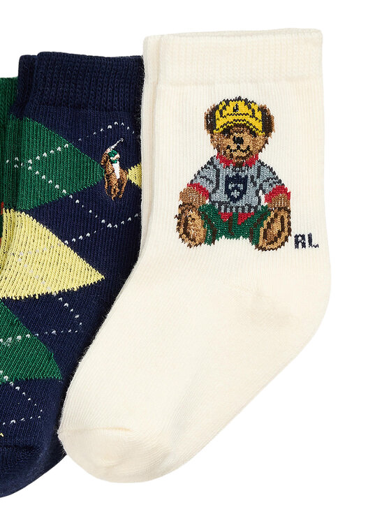 Polo Ralph Lauren Polo Ralph Lauren Комплект 3 чифта дълги чорапи детски 441P03153001 Цветен