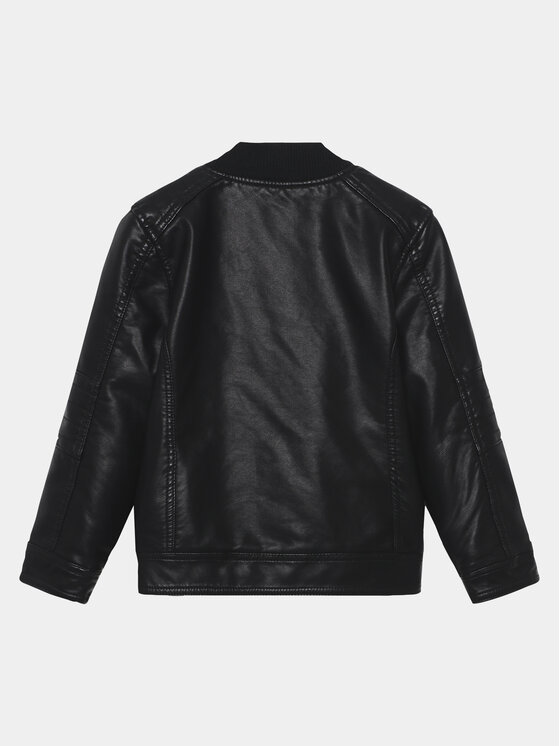 OVS OVS Куртка зі штучної шкіри 1816331 Чорний Regular Fit