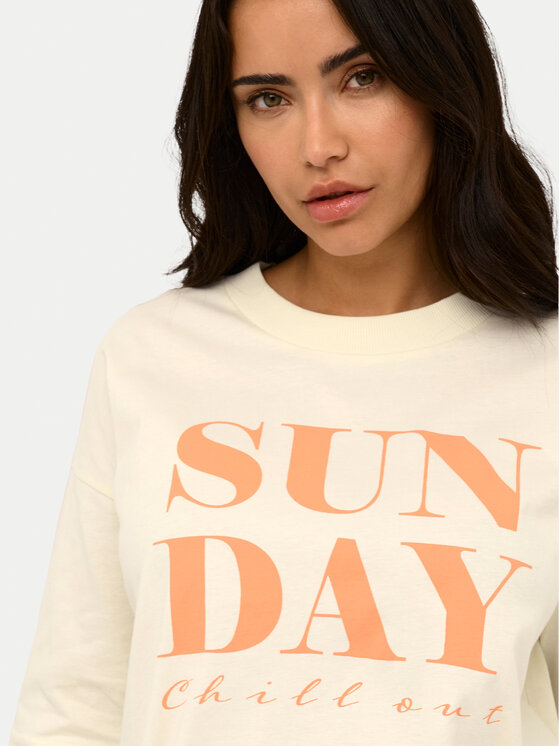 Kaffe Kaffe T-shirt Harries 10508588 Bež Relaxed Fit