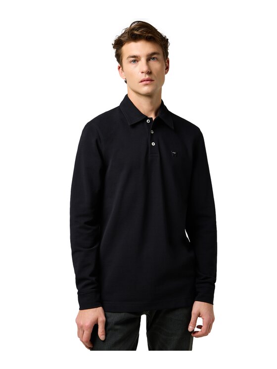 Wrangler Wrangler Polo 112371395 Czarny Regular Fit