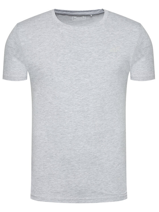4F 4F T-Shirt NOSH4-TSM003 Szary Regular Fit