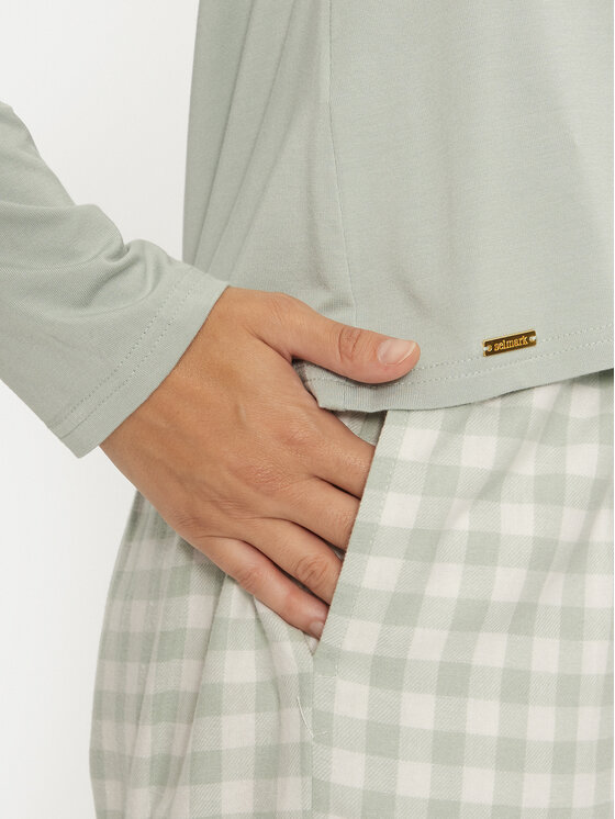 Selmark Selmark Pidžama P9173 Zelena Relaxed Fit