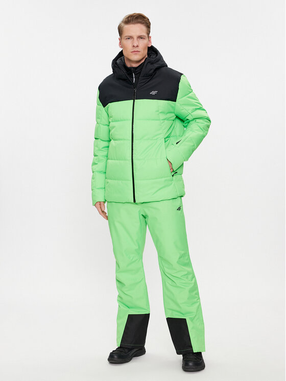 4F 4F Spodnie narciarskie 4FAW23TFTRM361 Zielony Regular Fit