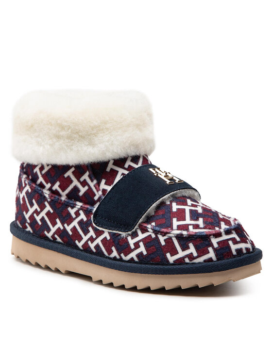 Tommy Hilfiger Tommy Hilfiger Papuče Monogram FW0FW06717 Tmavomodrá