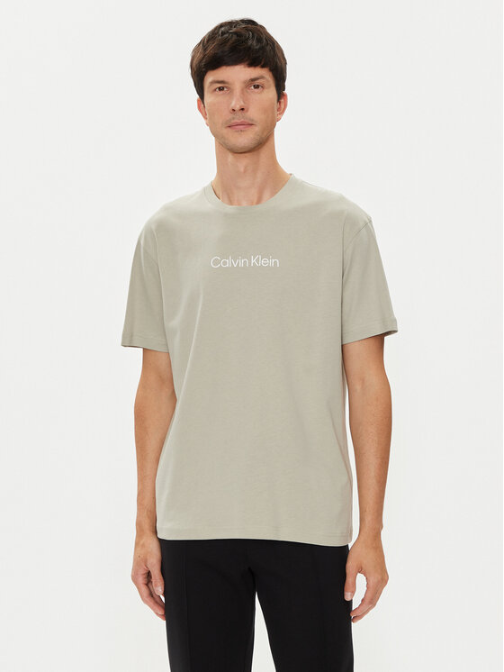 Calvin Klein Tričko Hero K10K111346 Béžová Regular Fit