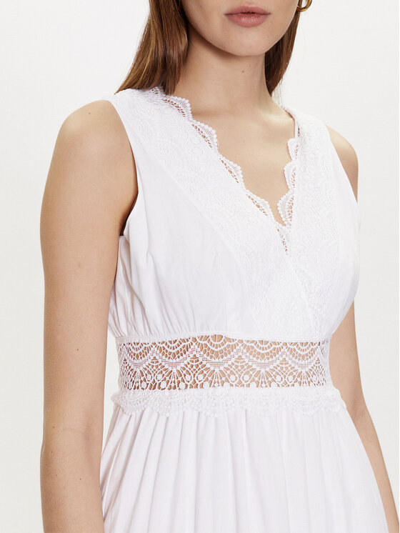 TWINSET TWINSET Sukienka letnia 231TT2150 Biały Regular Fit