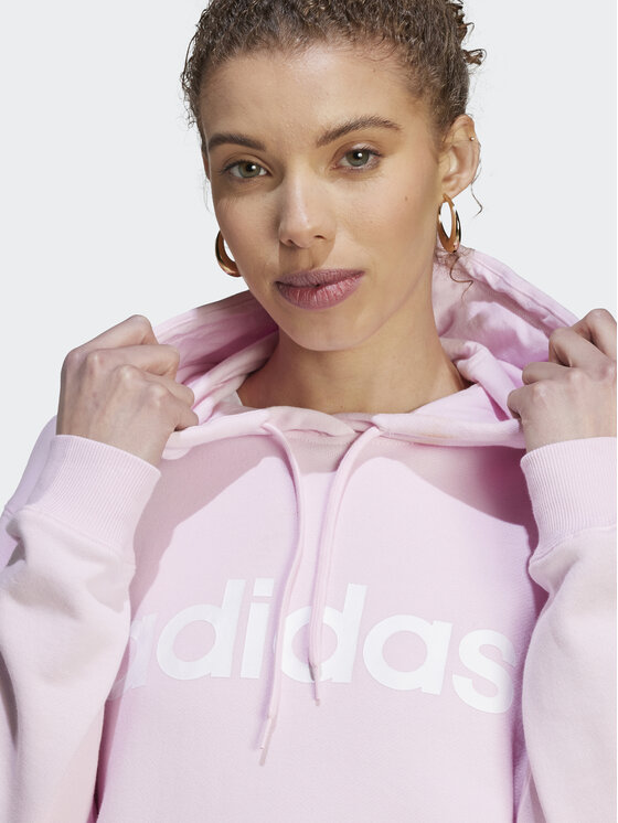 adidas adidas Bluză Essentials Linear Hoodie IL3343 Roz Regular Fit