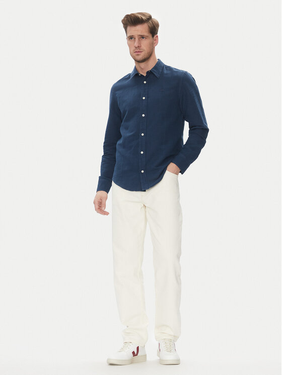 Lee Lee Jeansy Oscar 112364188 Biały Tapered Fit