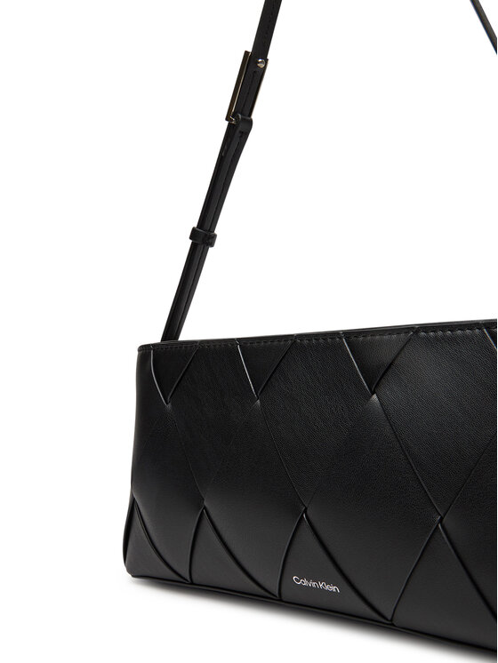 Calvin Klein Calvin Klein Torbica Ck Woven Elongated Shoulder Bag K60K612992 Crna