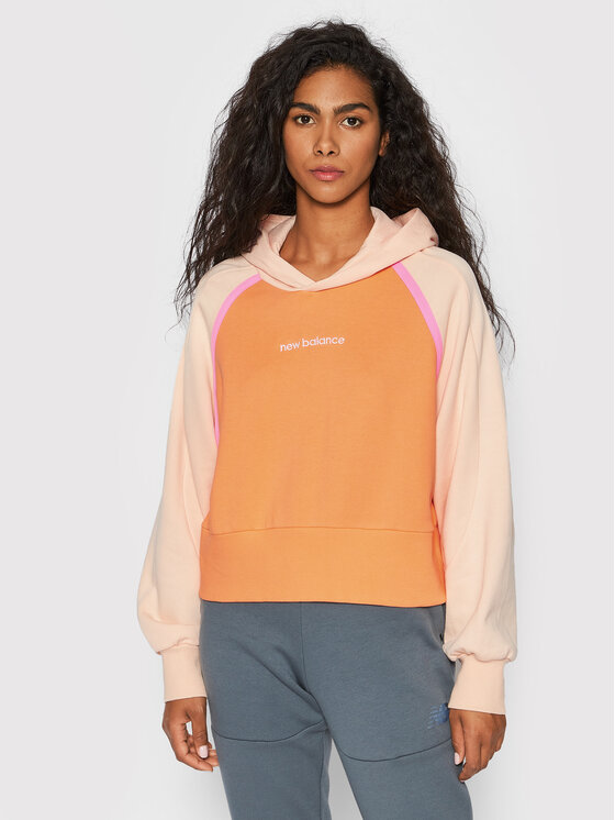 New Balance New Balance Mikina WT21501 Oranžová Relaxed Fit