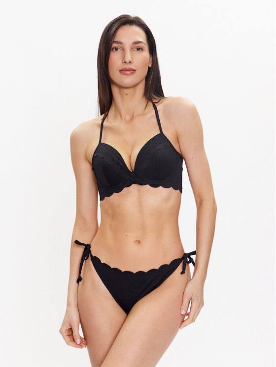 Hunkemöller Hunkemöller Gornji dio kupaćeg kostima Scallop 191272 Crna