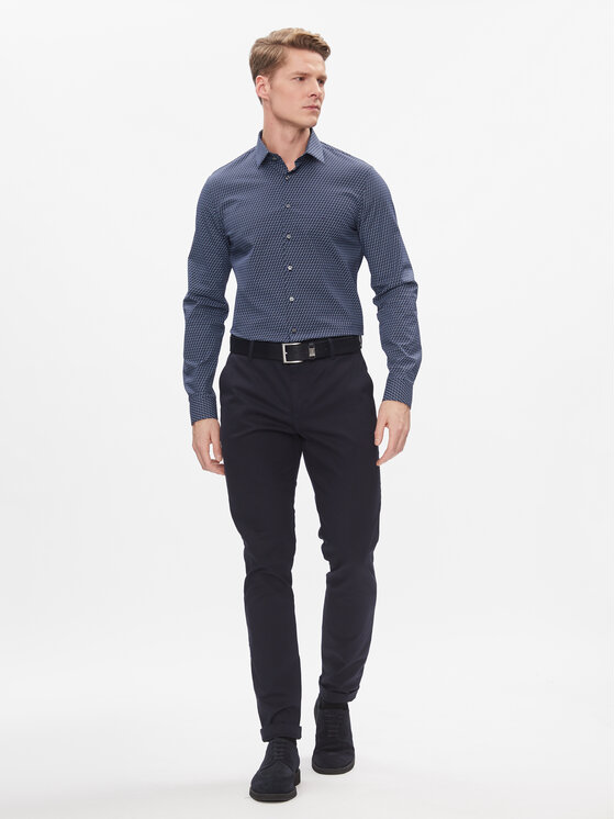 Calvin Klein Calvin Klein Koszula K10K112311 Granatowy Slim Fit