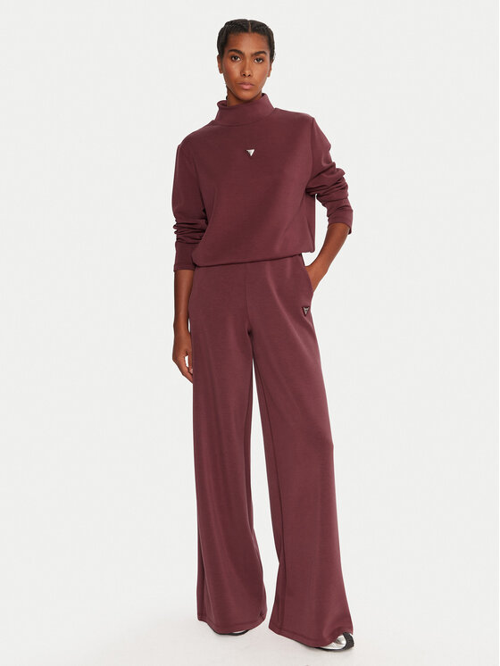 Guess Guess Παντελόνι φόρμας V4YB07 KCAY2 Μπορντό Relaxed Fit