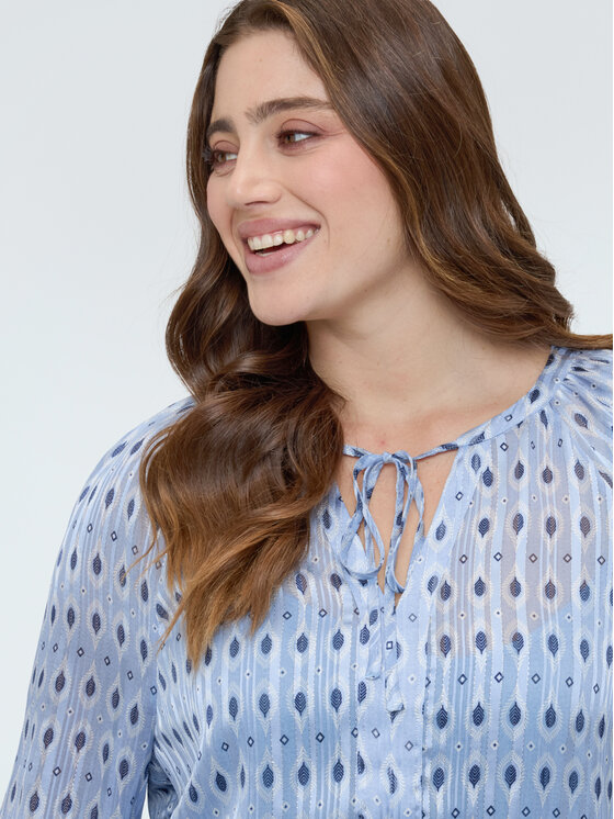 Fiorella Rubino Fiorella Rubino Bluzka 2063T002448N0R4 Turkusowy Regular Fit