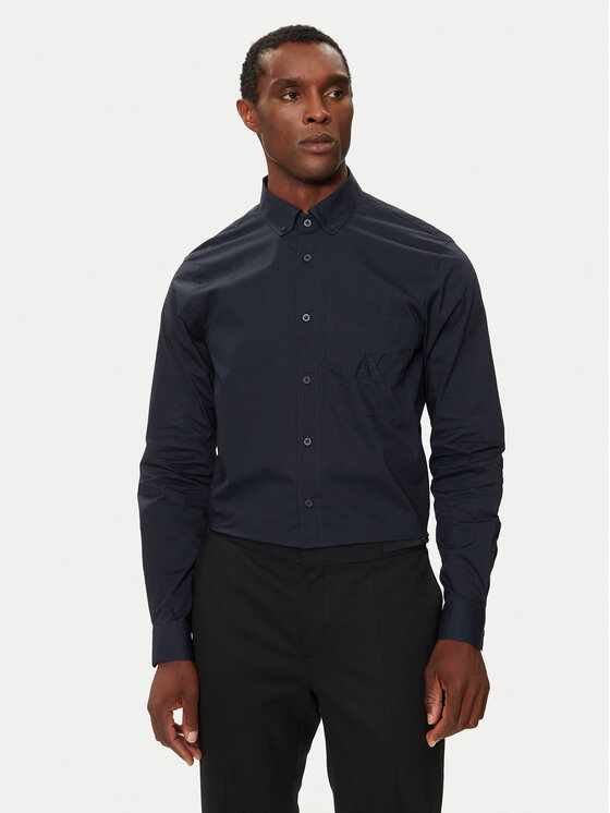 Armani Exchange Košeľa 6DZC21 ZN2VZ 1510 Tmavomodrá Slim Fit
