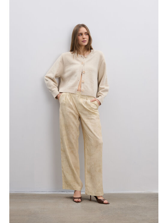 Fobya Fobya Kardigan F2114 Beżowy Basic Fit