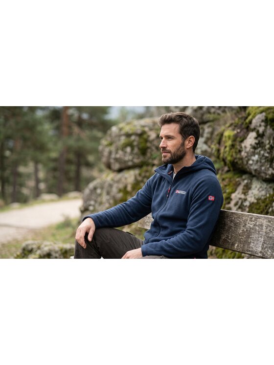 Geographical Norway Geographical Norway Polar WZ3336H/GN-NAVY Granatowy Reglan Fit