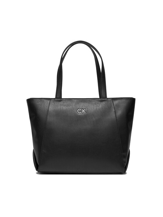 Geantă Calvin Klein Re-Lock Seasonal Shopper Lg K60K611334 Negru