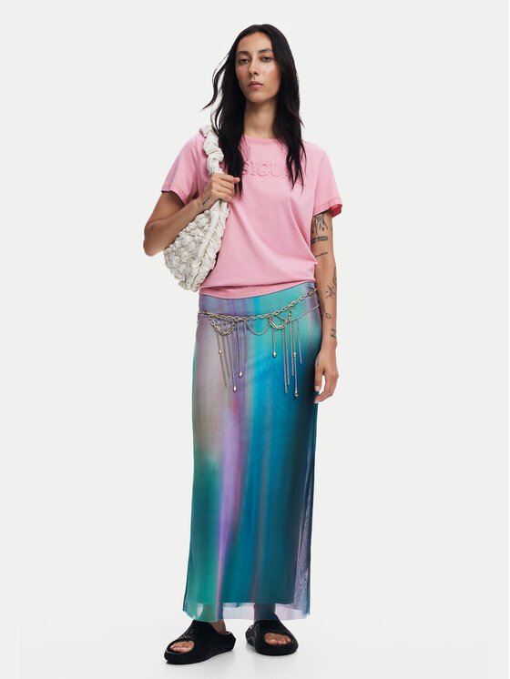 Desigual Desigual Тишърт Brandy 24WWTK24 Розов Regular Fit