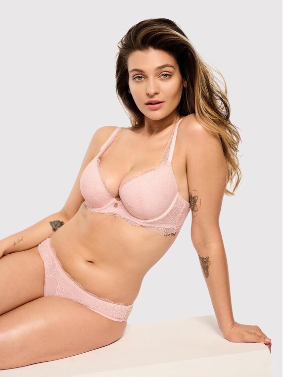 Esotiq Esotiq Biustonosz push-up Sunset 39457 Różowy