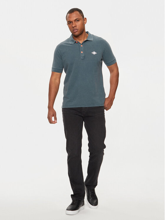 REPLAY REPLAY Тениска с яка и копчета M3070A.000.22696M Сив Regular Fit