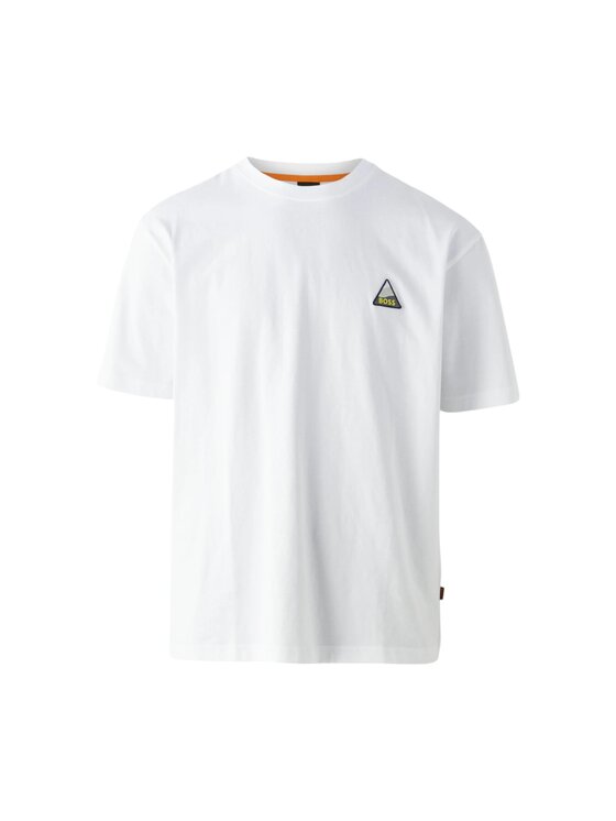 BOSS BOSS T-Shirt q-roa-35446 Biały Regular Fit