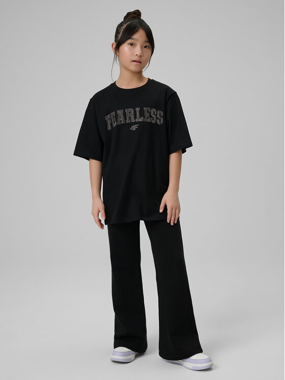 4F 4F T-Shirt SHINE ACADEMY Czarny Regular Fit