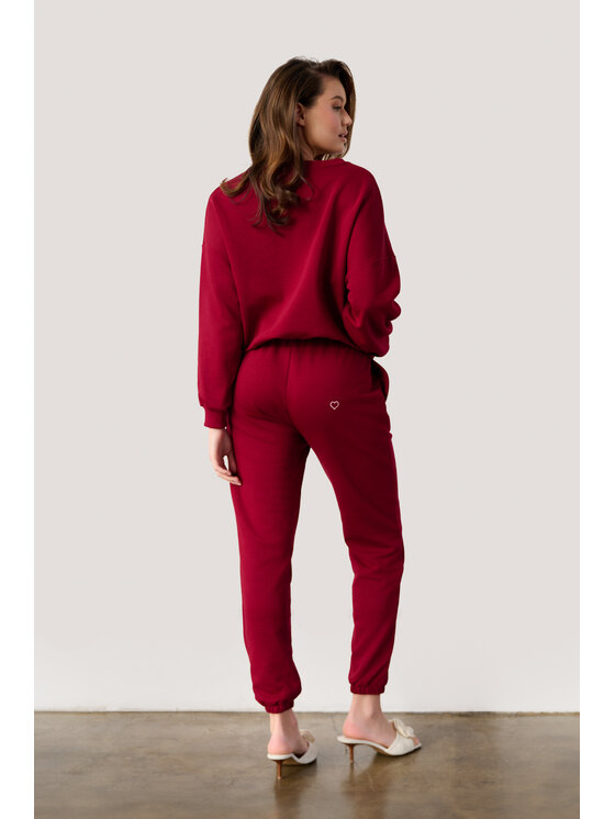 TRIPLES TRIPLES Bluza Boxy Love Red Czerwony Regular Fit