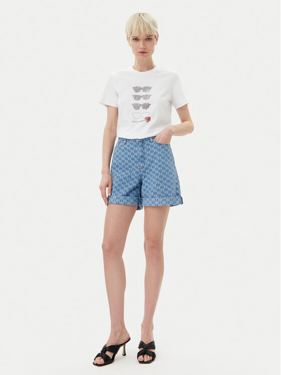 KARL LAGERFELD KARL LAGERFELD T-Shirt A2W17103 Biały Regular Fit