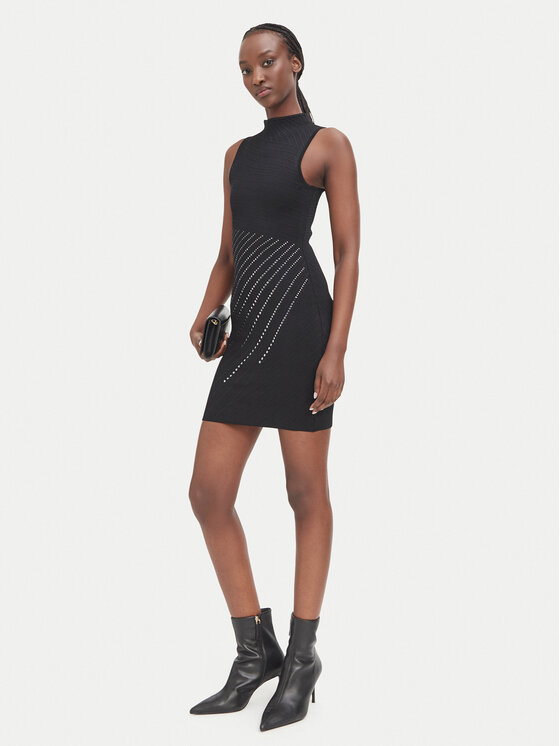 Guess Guess Kokteilinė suknelė W6BK70 Z1575 Juoda Slim Fit
