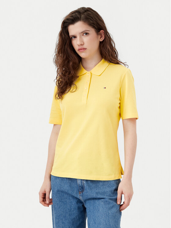 Tommy Hilfiger Tommy Hilfiger Pólóing 1985 WW0WW43224 Sárga Regular Fit