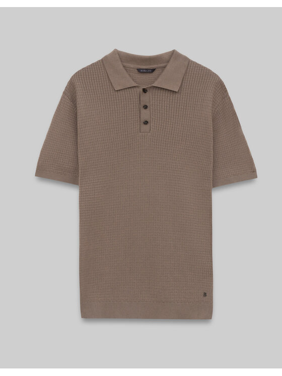 Borgio Borgio Polo sturno Brązowy Classic Fit