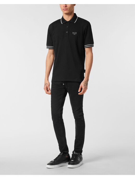 PHILIPP PLEIN PHILIPP PLEIN Polokošile 25571 Černá Slim Fit